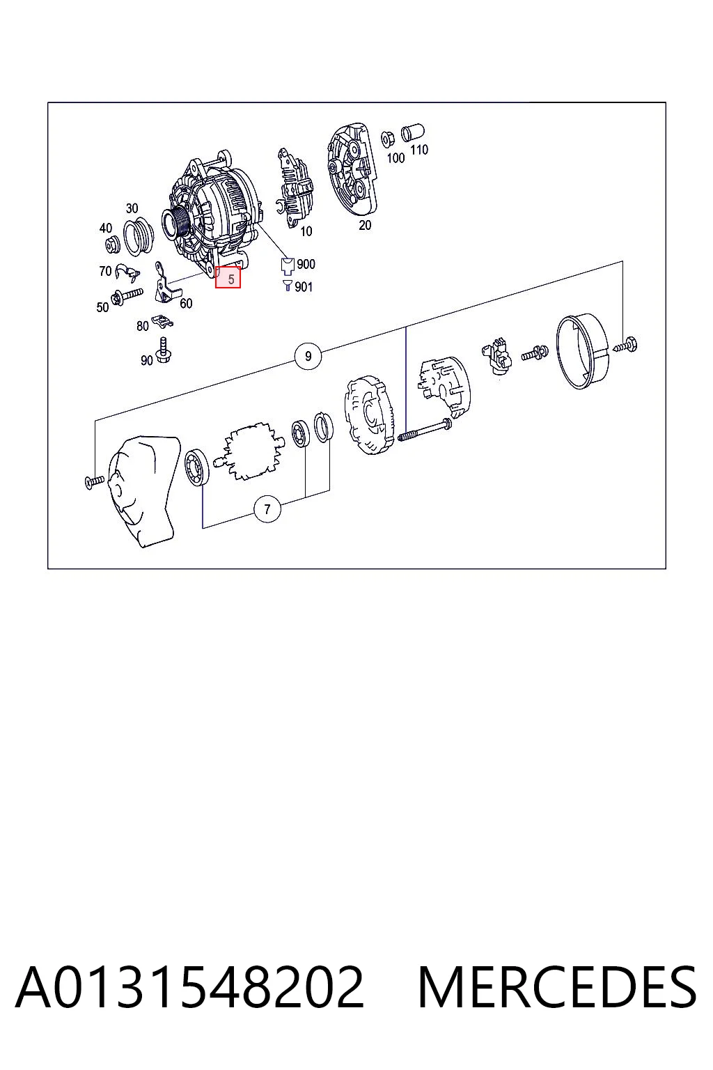 A0131548202 Mercedes Alternator