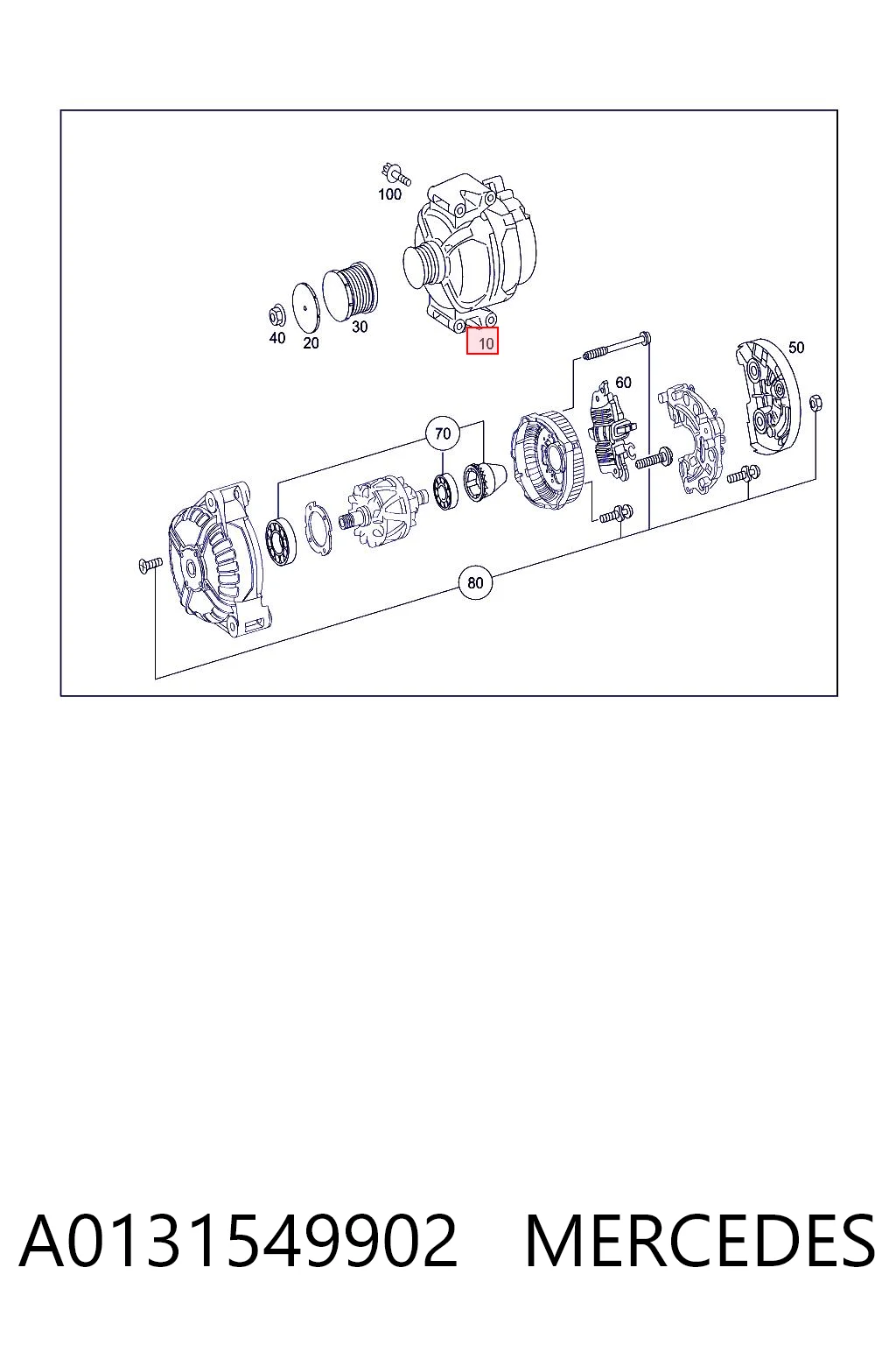 A0131549902 Mercedes Alternator