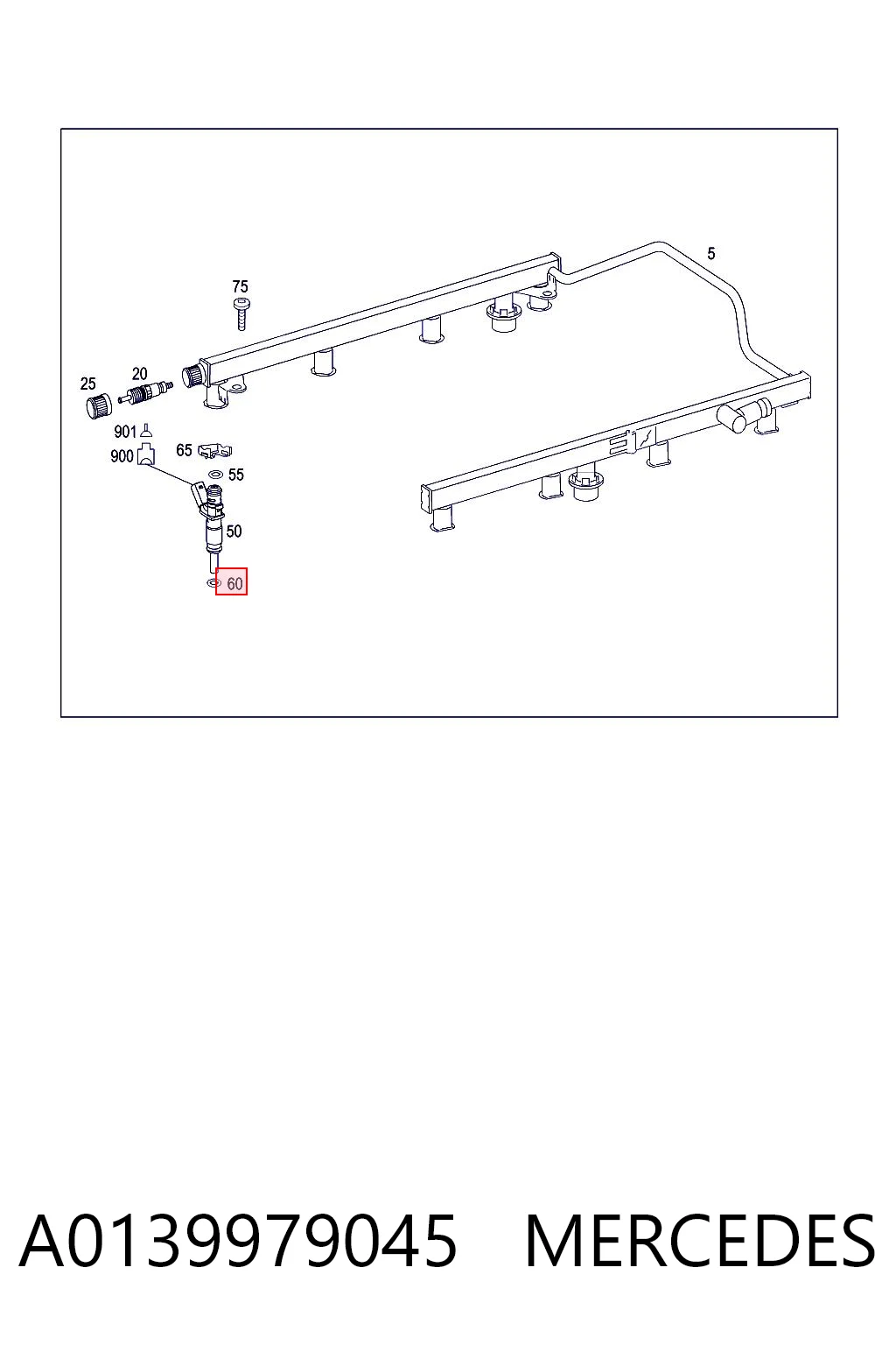 A0139979045 Mercedes Pierścień uszczelniający wtryskiwacza