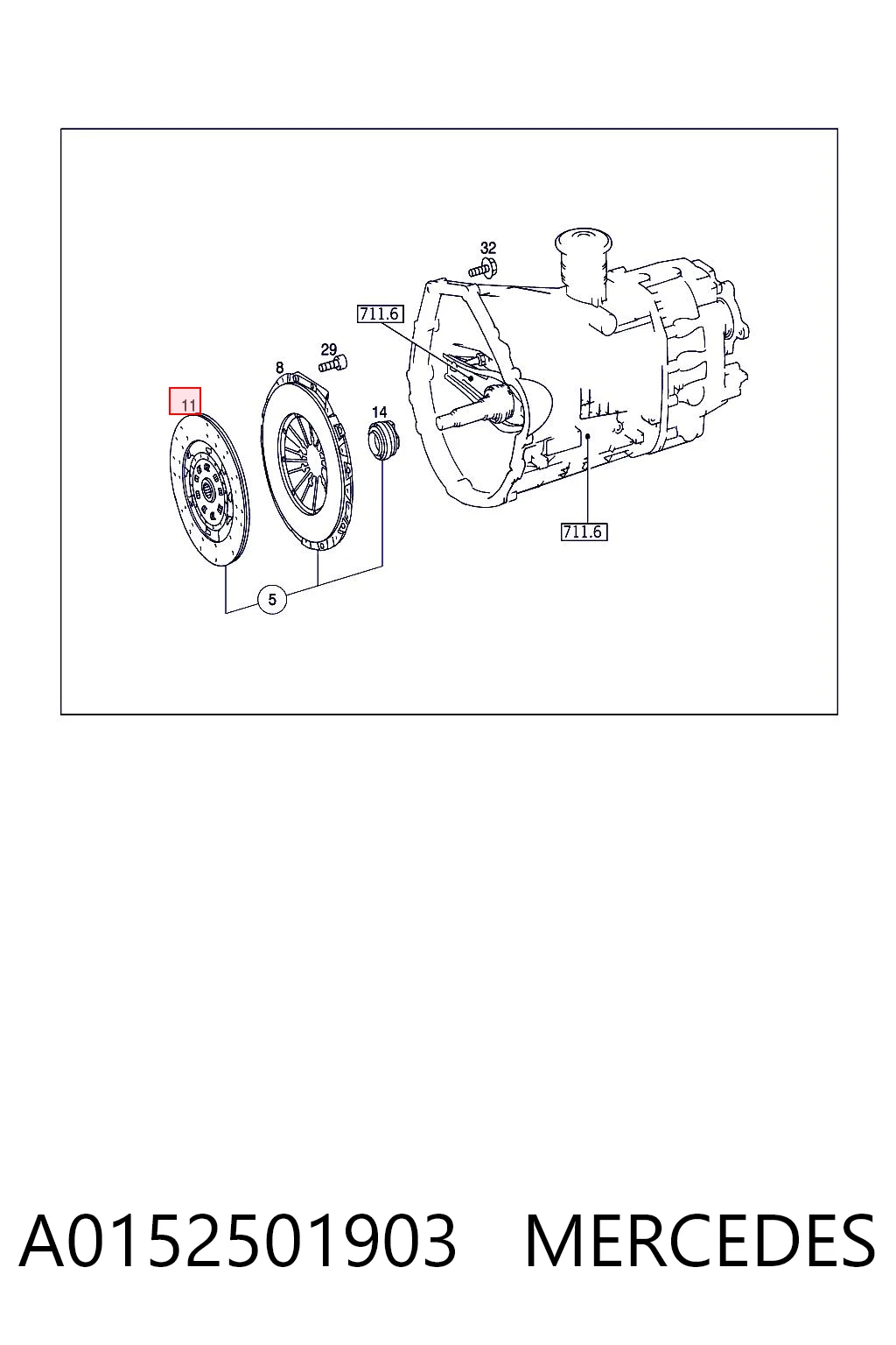 Do koszyka Tarcza sprzęgła Mercedes Sprinter I 4-t 904