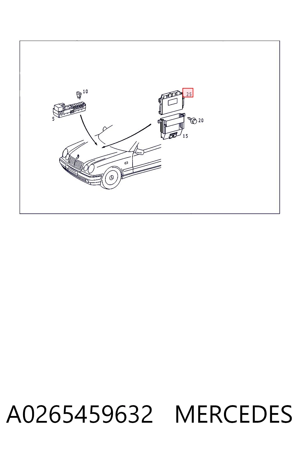 Sterownik silnika Mercedes S sedana (W220) (1998 - 2005) cena, od 92,70 USD