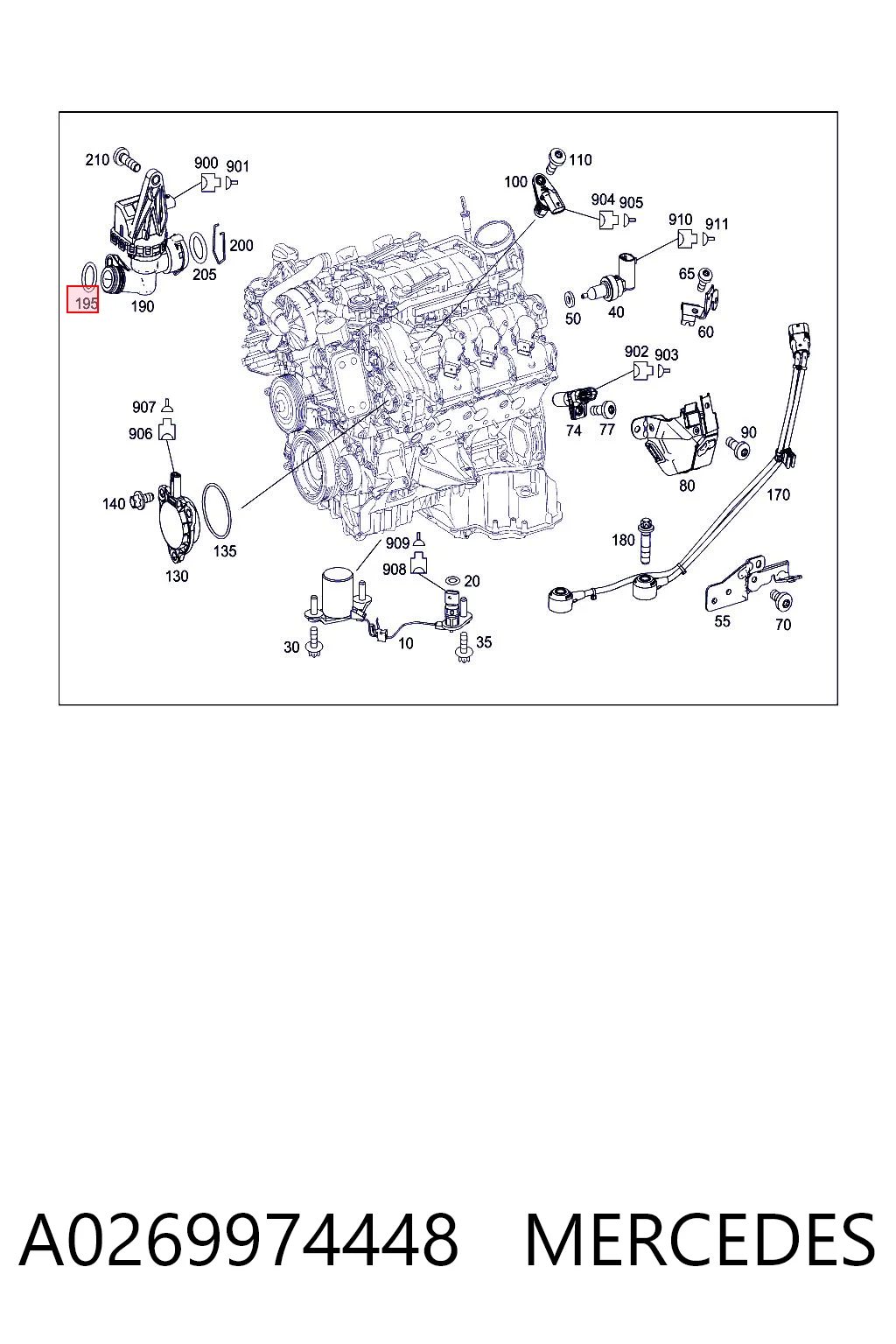 A0269974448 Mercedes Pierścień uszczelniający układu chłodzenia