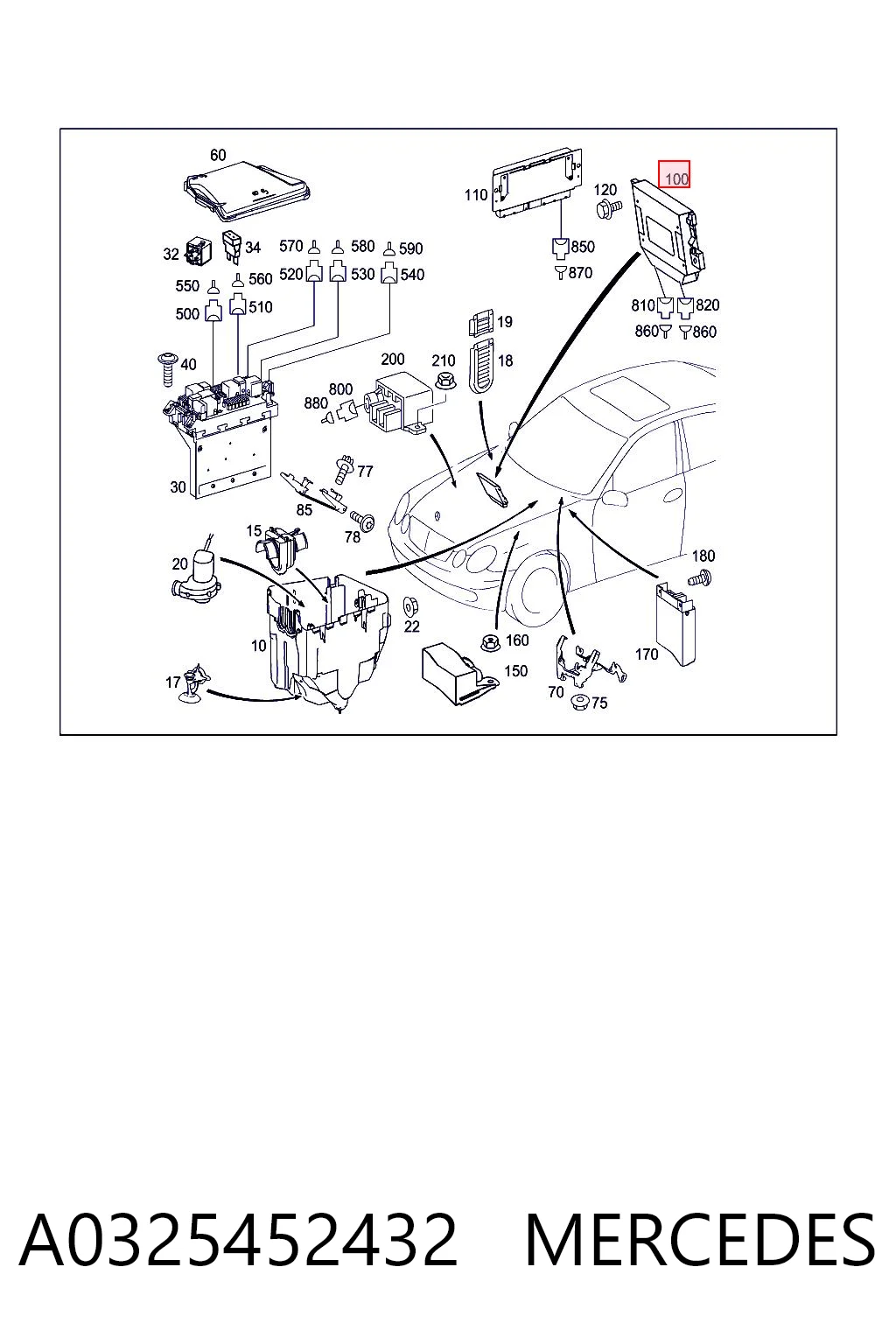 A0325452432 Mercedes Sterownik automatycznej skrzyni biegów elektroniczny