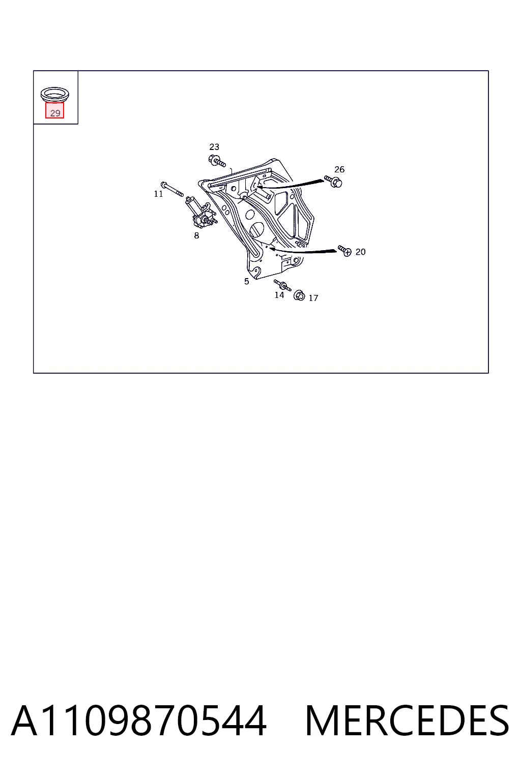 A1109870544 Mercedes Korek zbiornika spryskiwacza