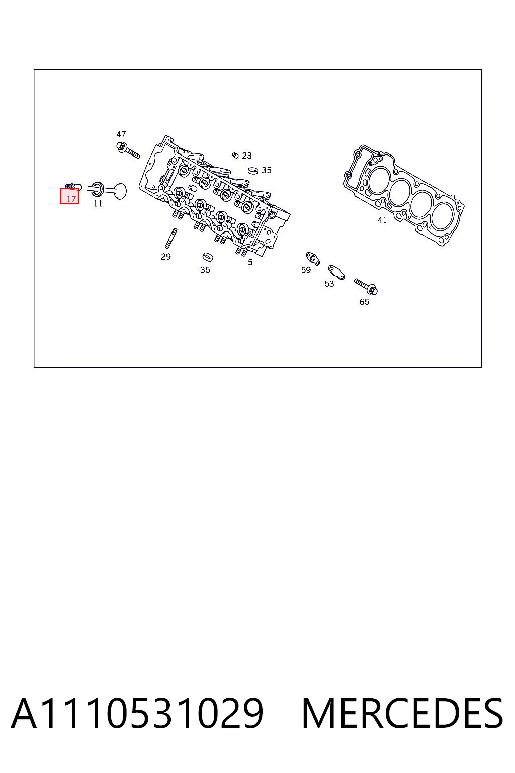 Prowadnica zaworu do Mercedes E  T124