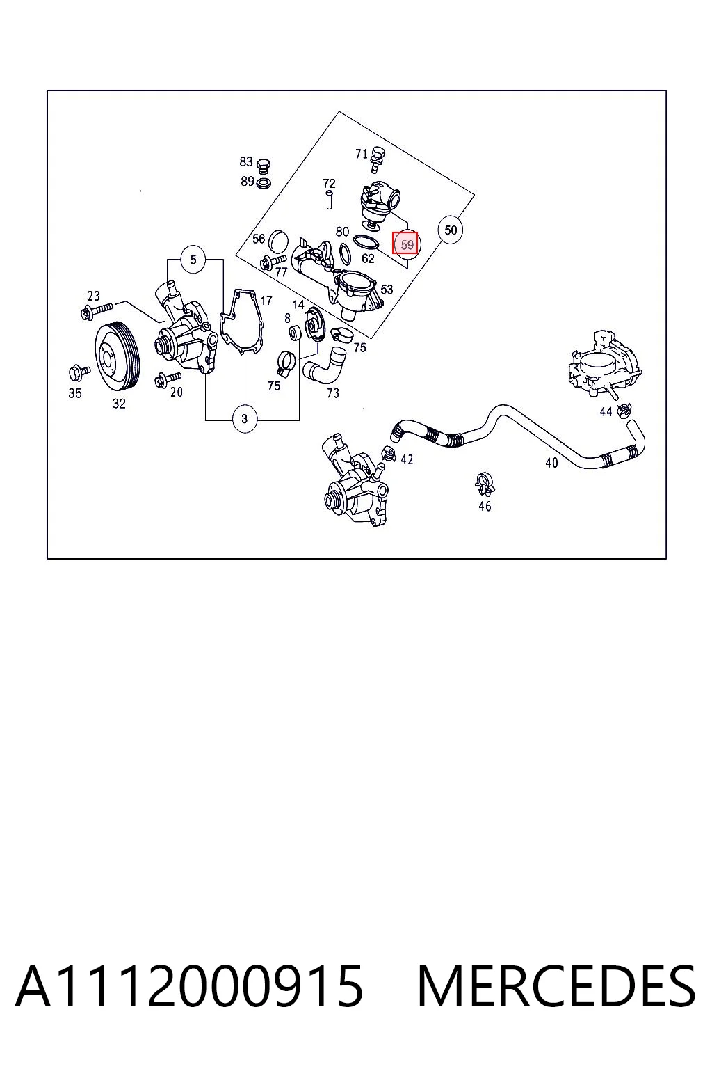 A1112000915 Mercedes Termostat