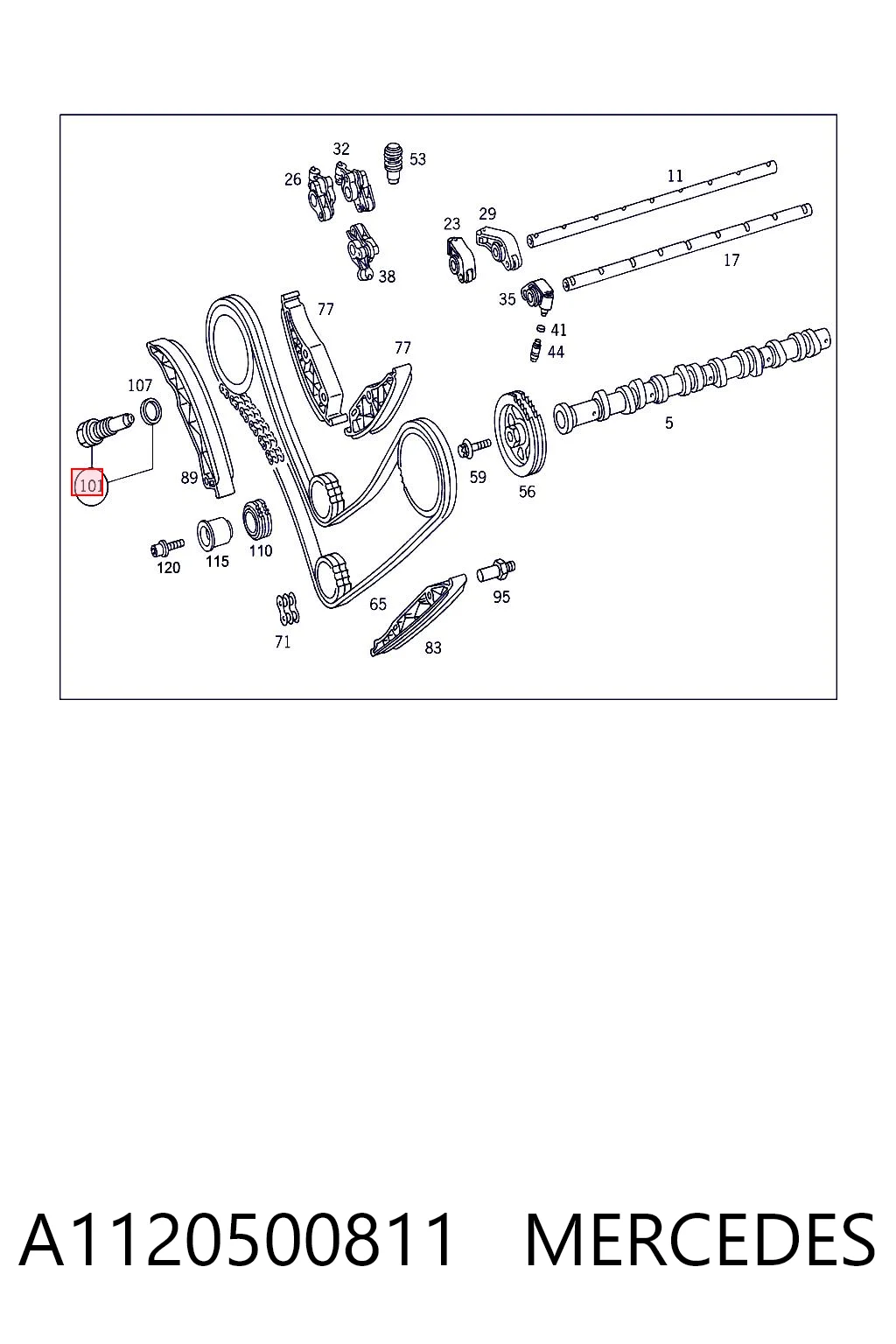 A1120500811 Mercedes Napinacz łańcucha rozrządu