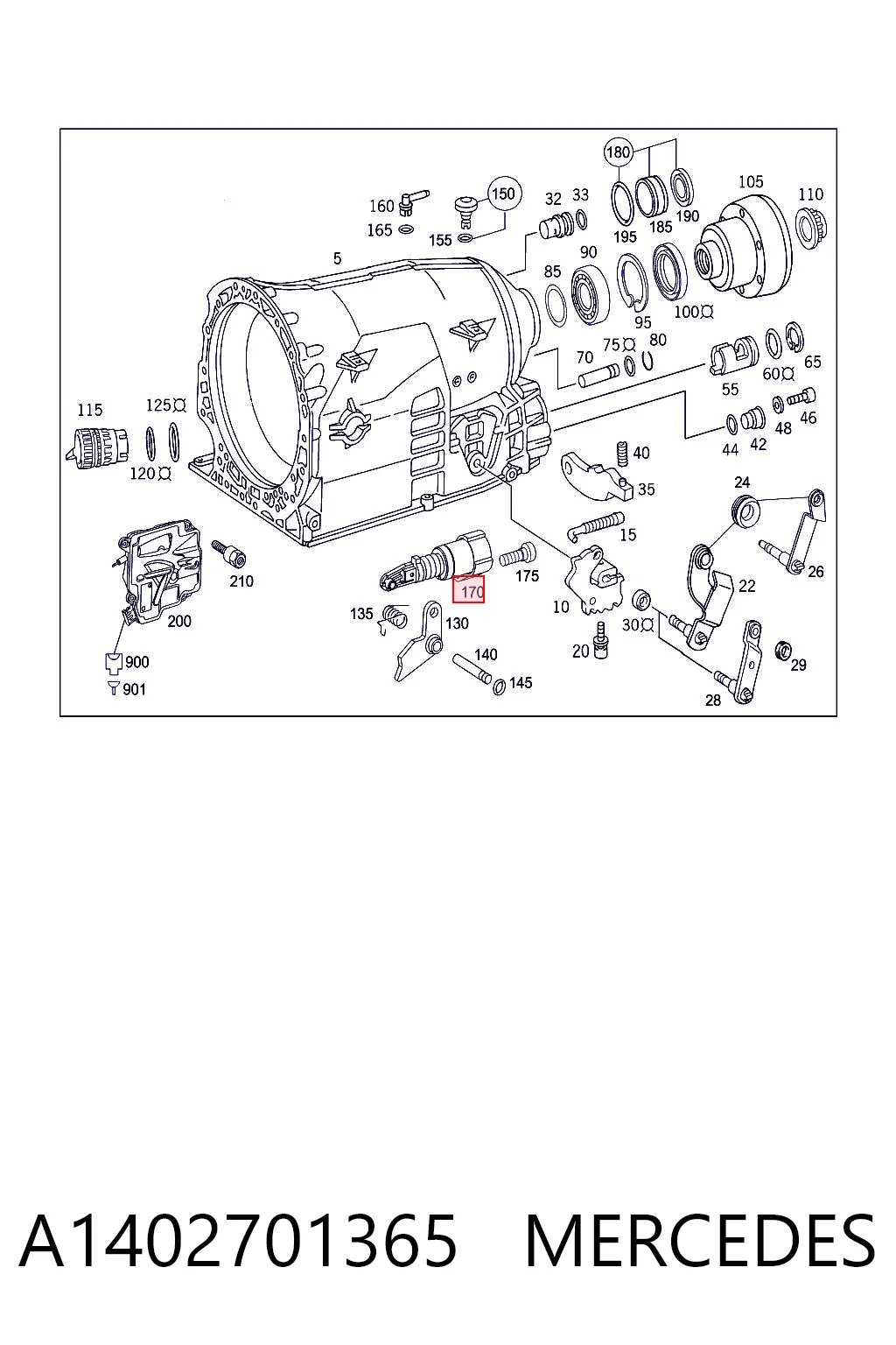 A1402701365 Mercedes Aktuator zmiany biegów