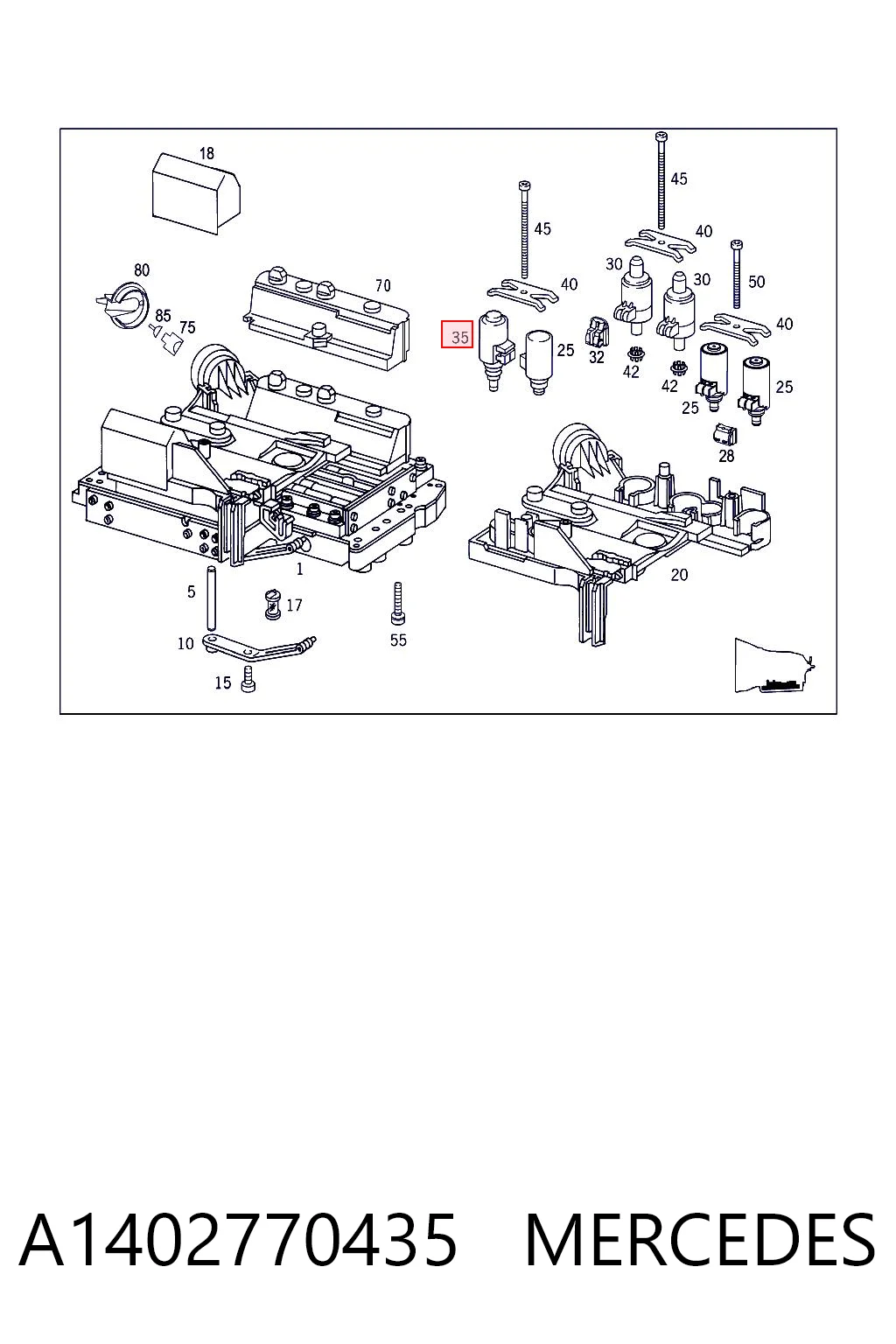 Solenoid automatycznej skrzyni biegów Mercedes Sprinter II 5-t awangarda (906) (2006 - 2020) cena, od 145,09 USD