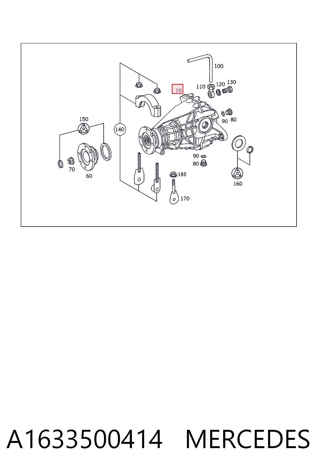 Reduktor mostu tylnego Mercedes ML/GLE SUV (W163) (1998 - 2005) cena, od 229,86 USD