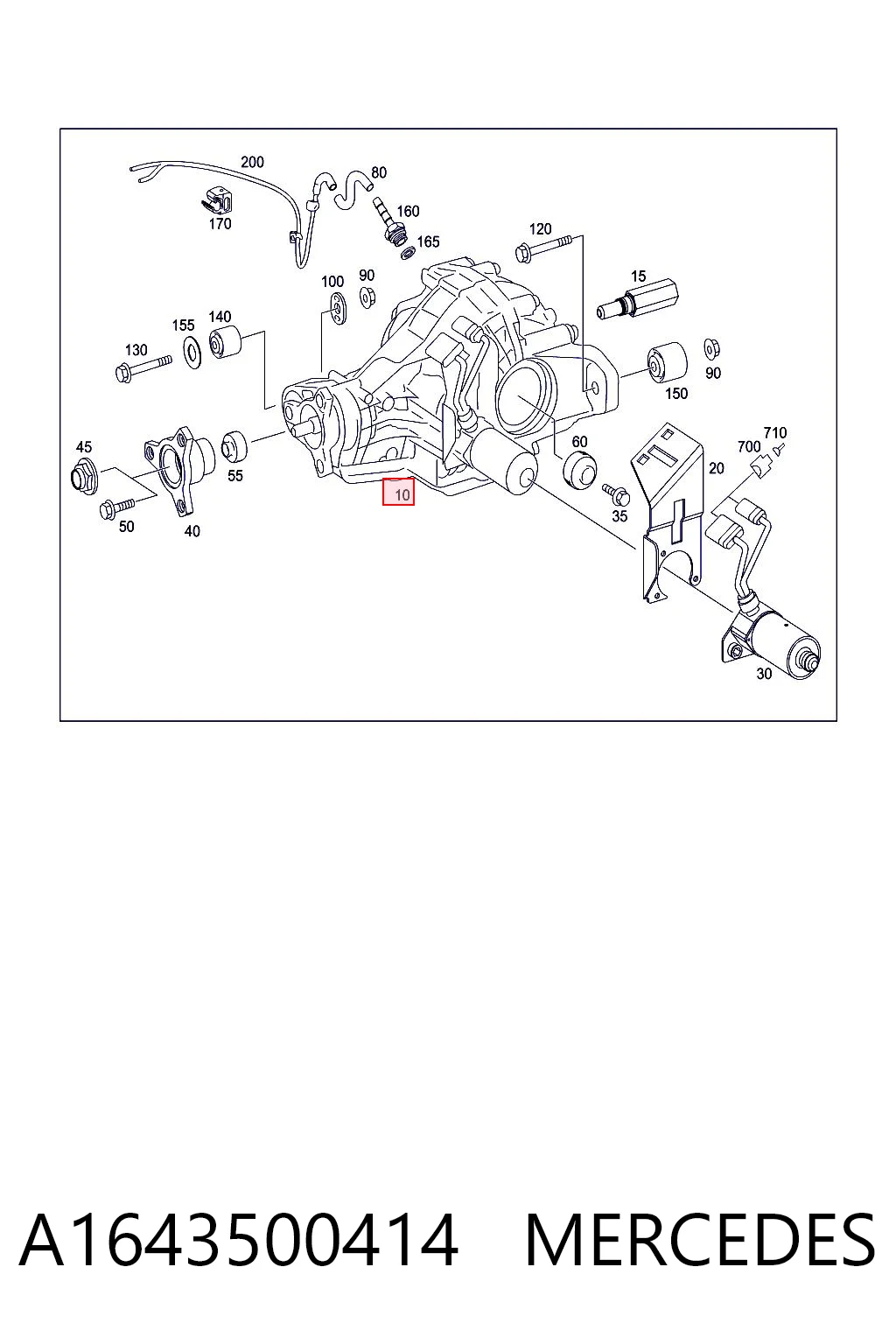 Reduktor mostu tylnego do Mercedes ML/GLE  W164