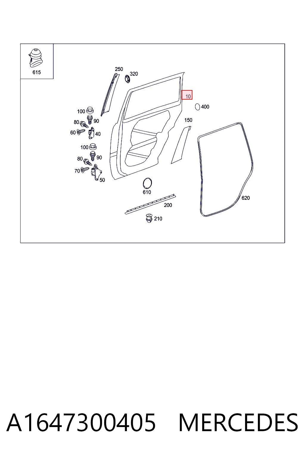 Drzwi tylne prawe do Mercedes GL  X164
