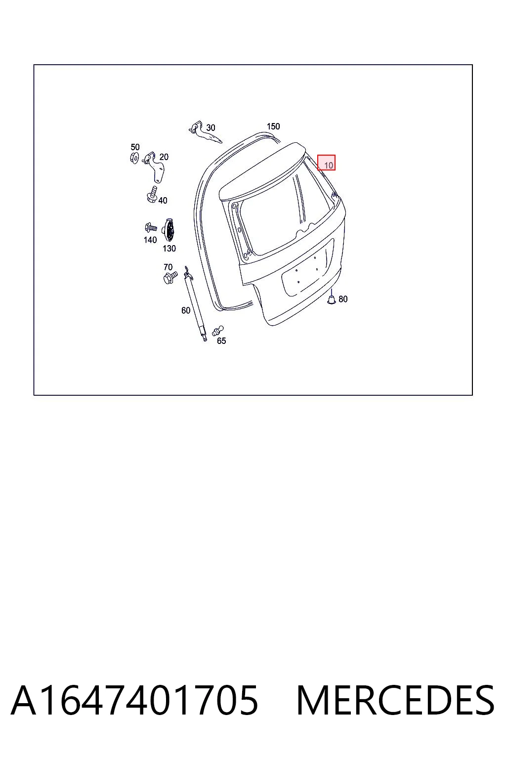 Drzwi tylne (bagażnika 3/5) do Mercedes GL  X164