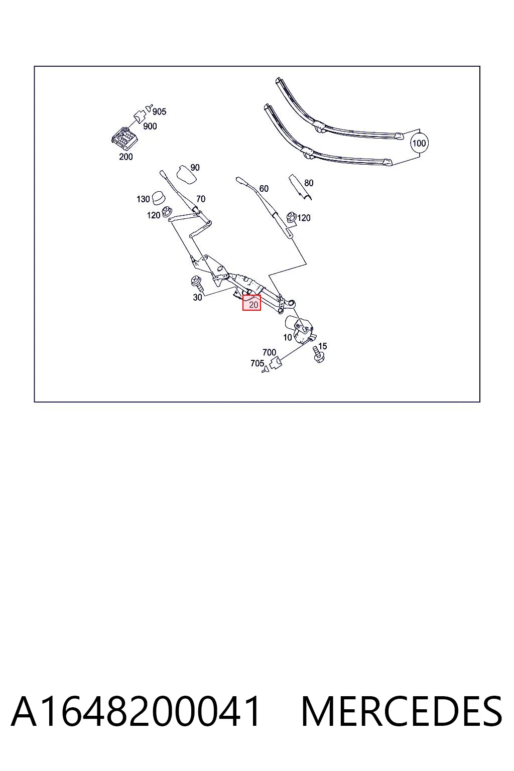 Mechanizm wycieraczek do Mercedes GL  X164
