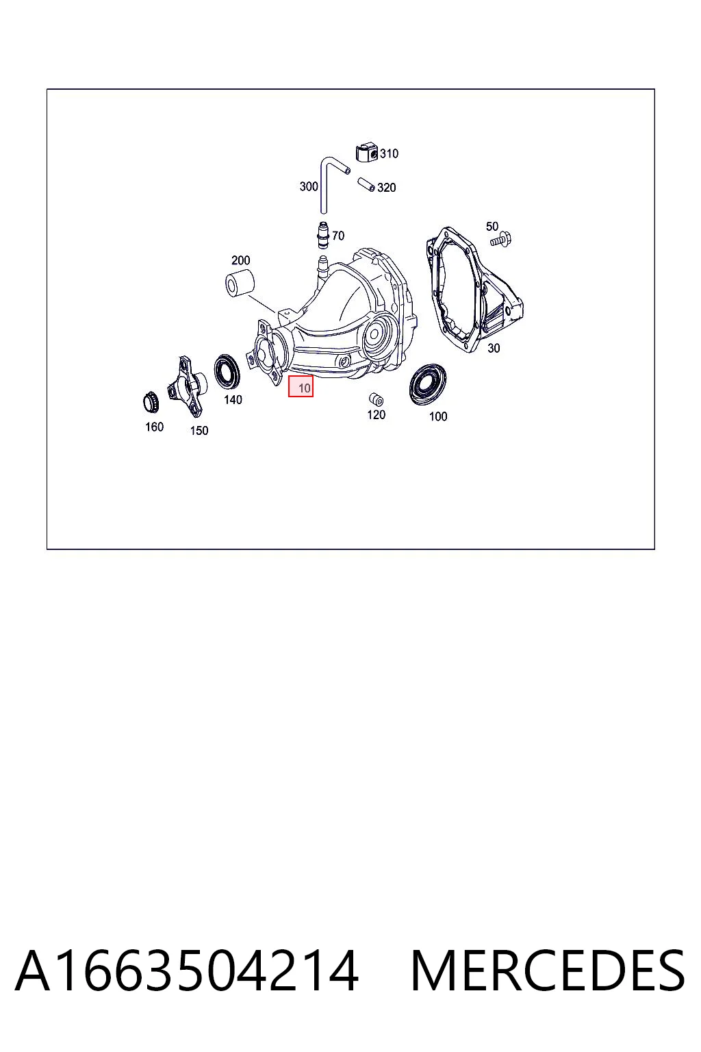 Reduktor mostu tylnego do Mercedes ML/GLE  W166