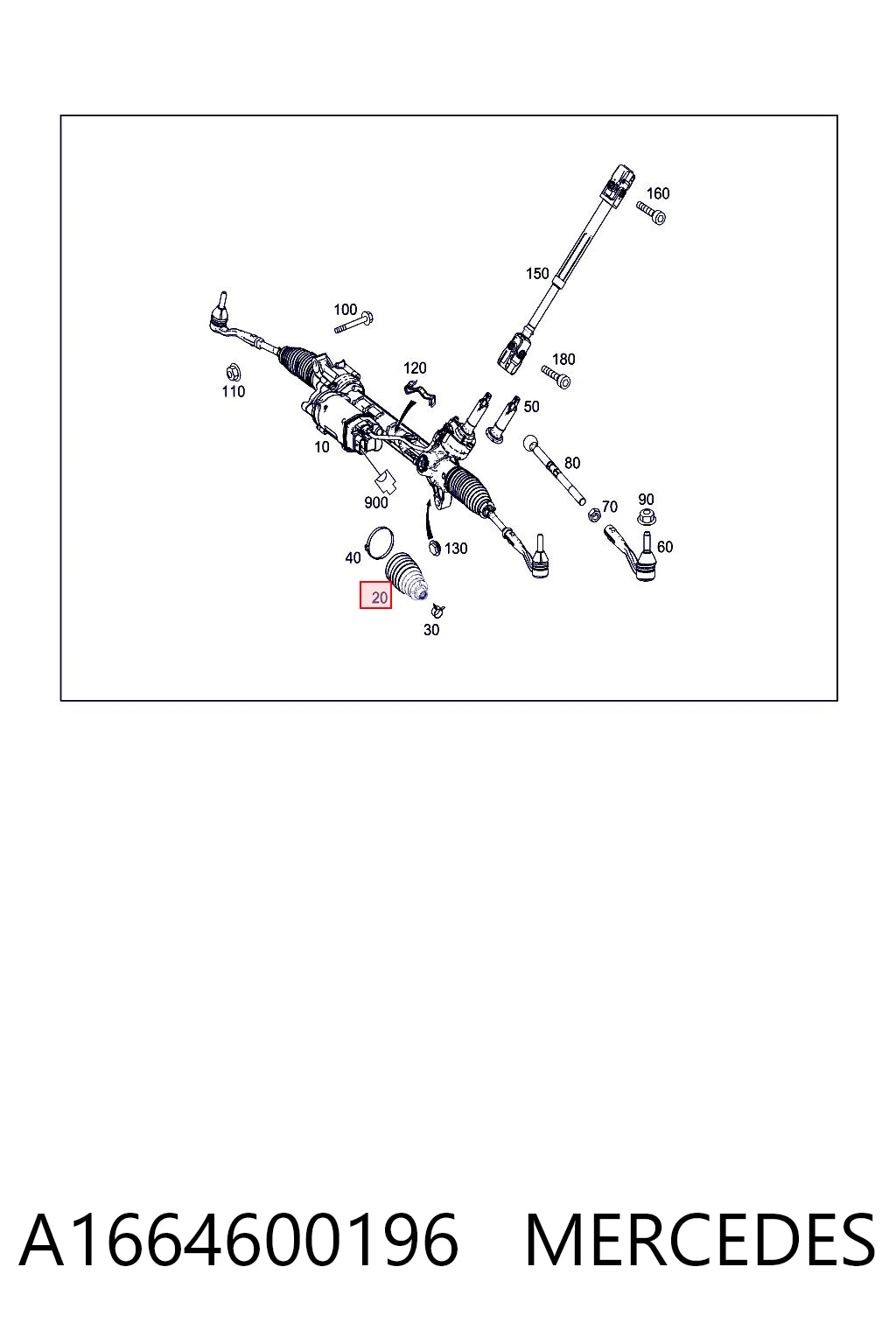 Osłona mechanizmu kierowniczego (maglownicy) do Mercedes GL  X166