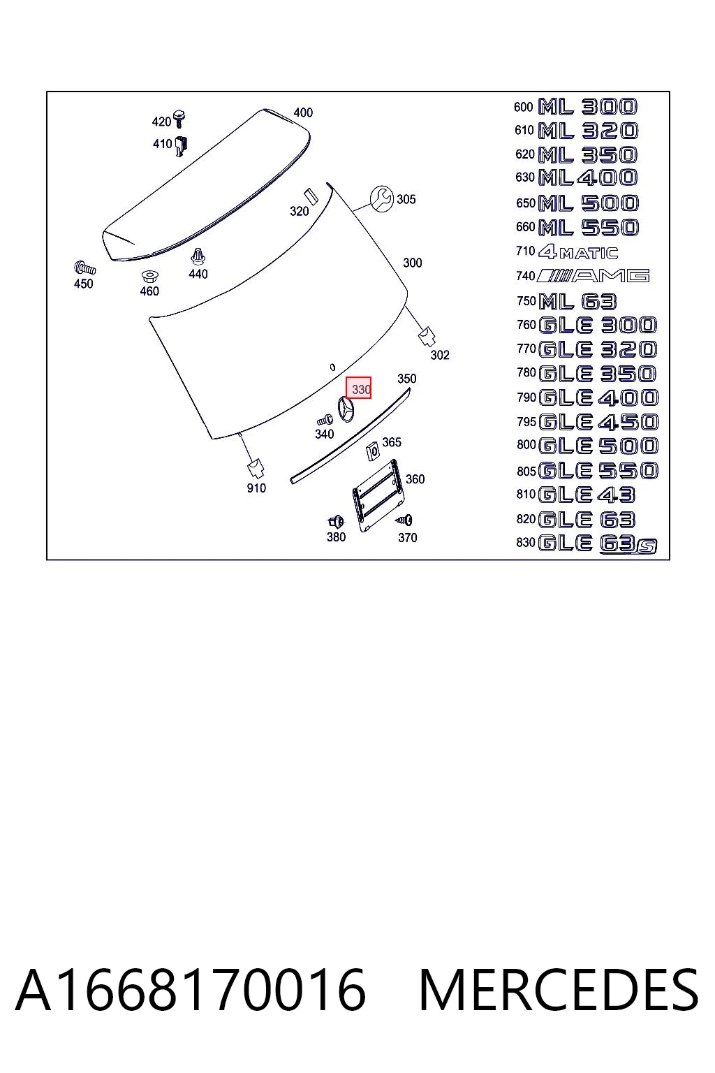 A1668170016 Mercedes