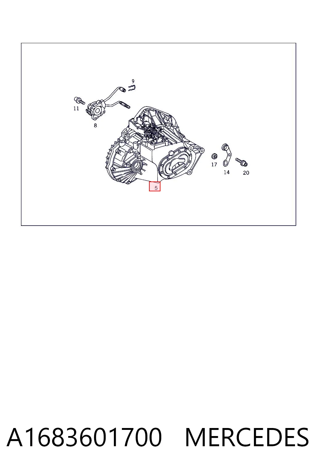 Mechaniczna skrzynia biegów w komplecie Mercedes A hatchback (W168) (1997 - 2004) cena, od 331,07 USD