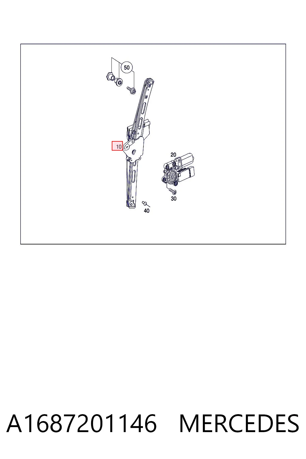 Mechanizm podnoszenia szyby drzwi przednich lewych Mercedes A hatchback (W168) (1997 - 2004) cena, od 71,85 USD