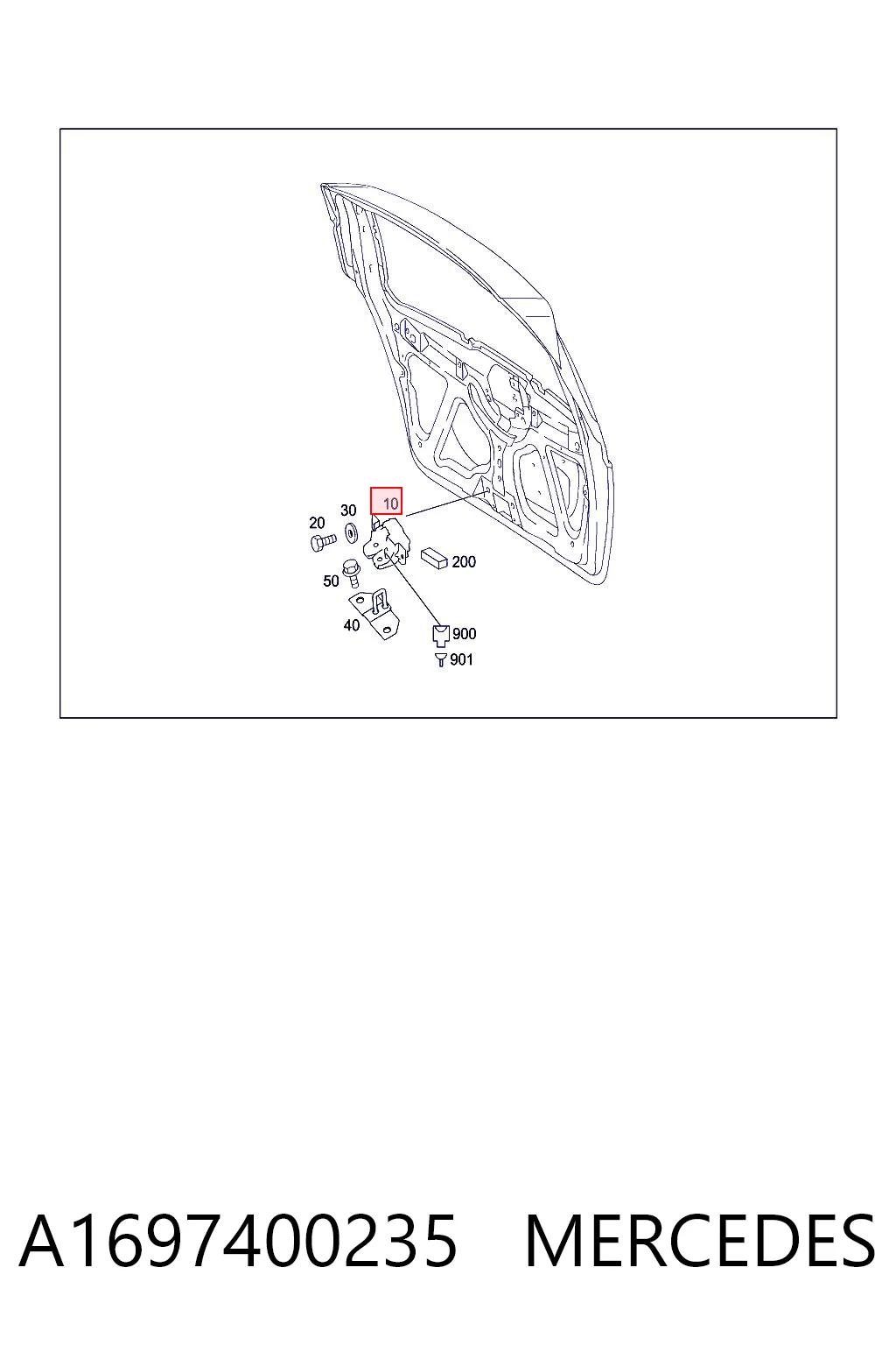 Zamek klapy bagażnika (3/5 drzwi tylnych) Mercedes B minivan (W245) (2005 - 2011) cena, od 116,65 USD