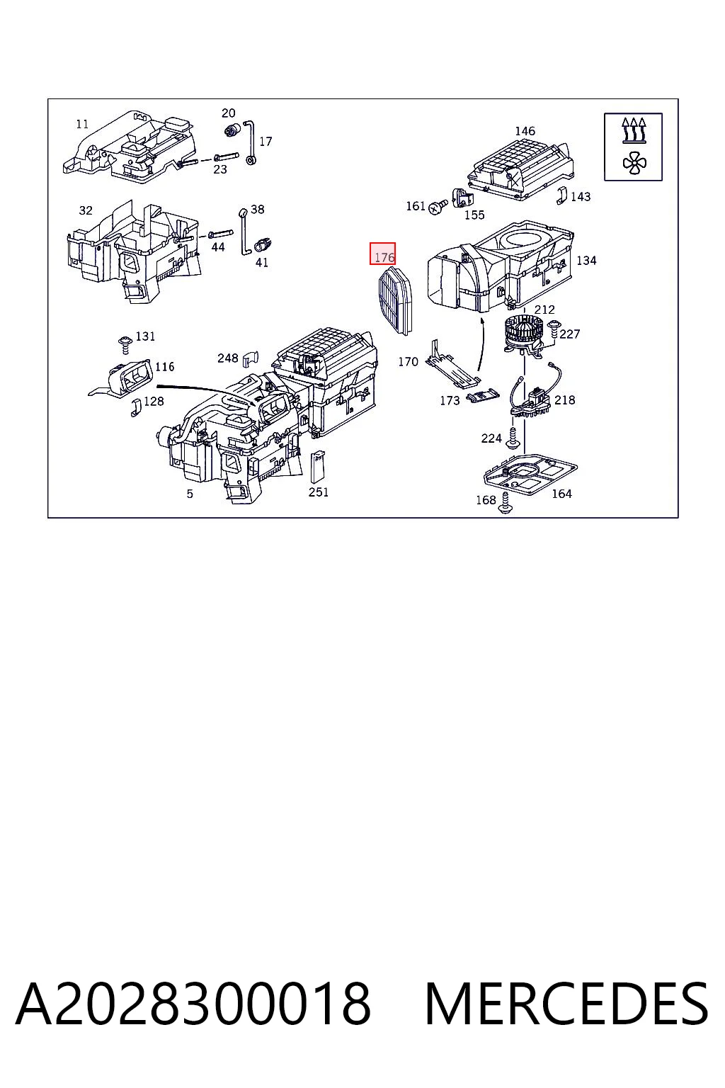 A2028300018 Mercedes Filtr kabiny