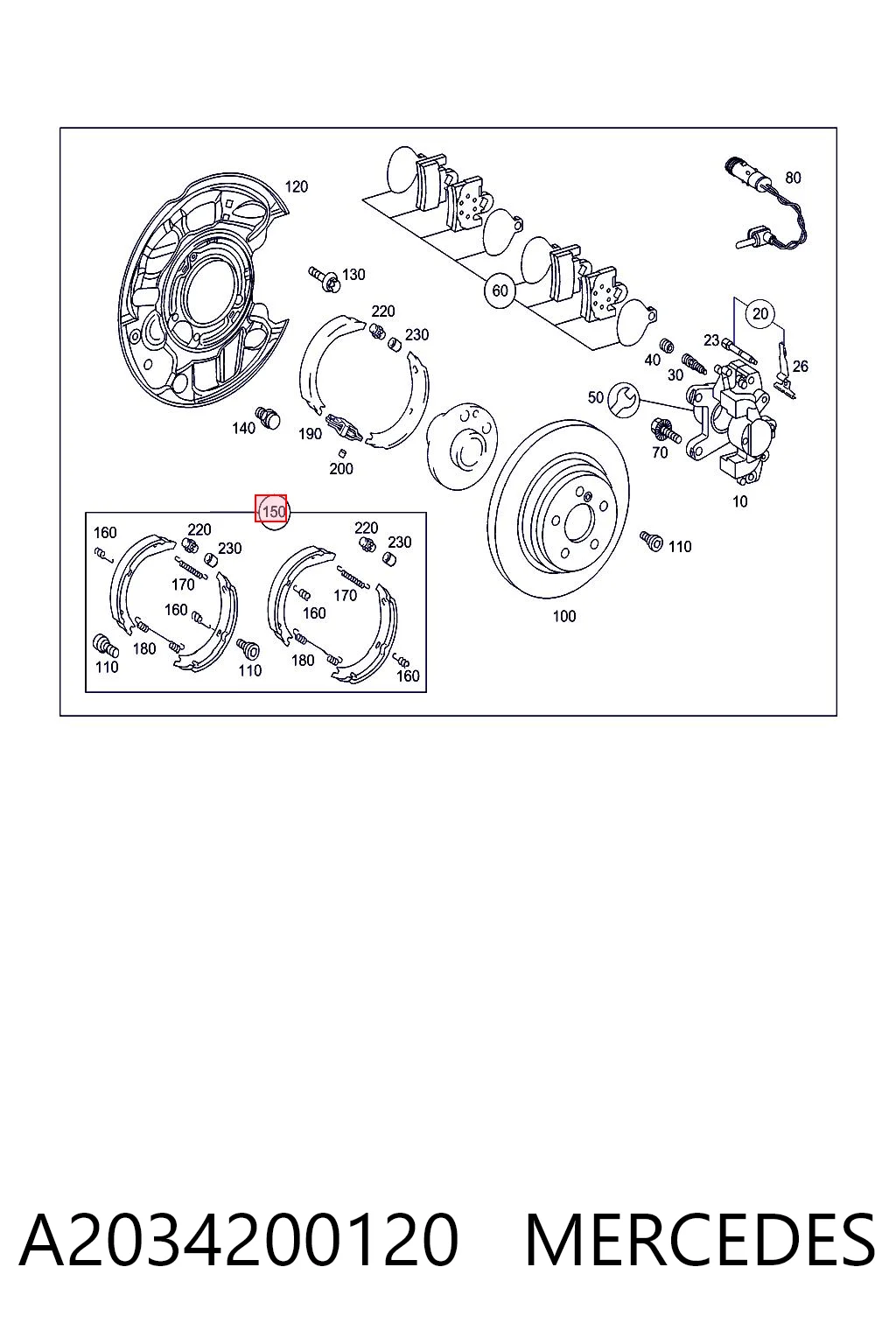 A2034200120 Mercedes