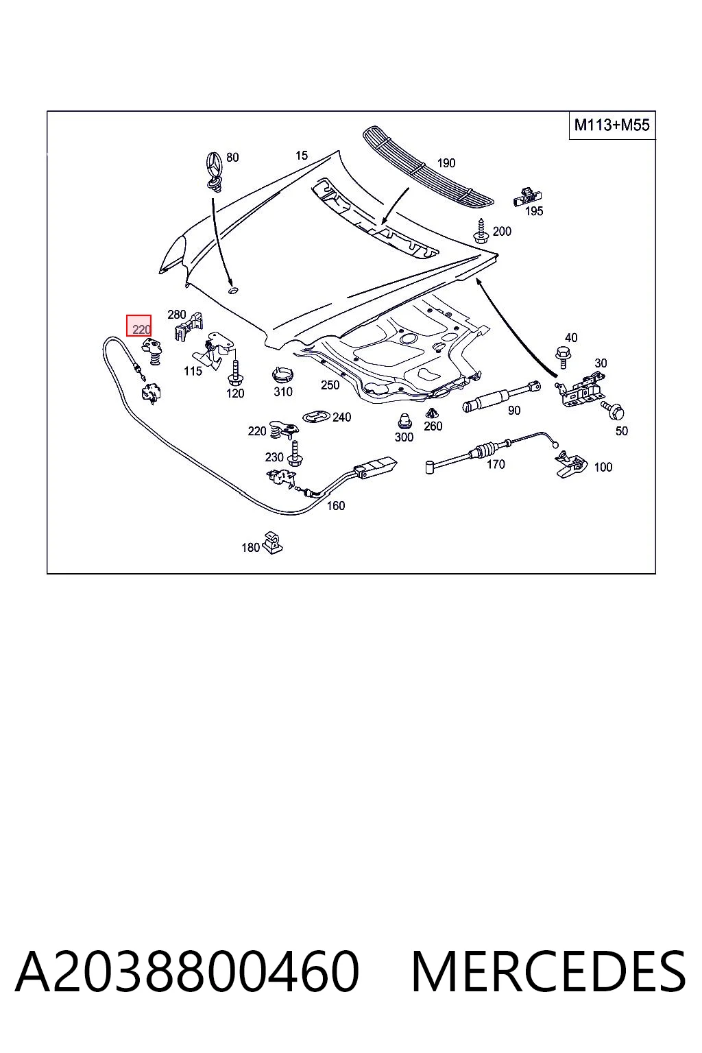 A2038800460 Mercedes