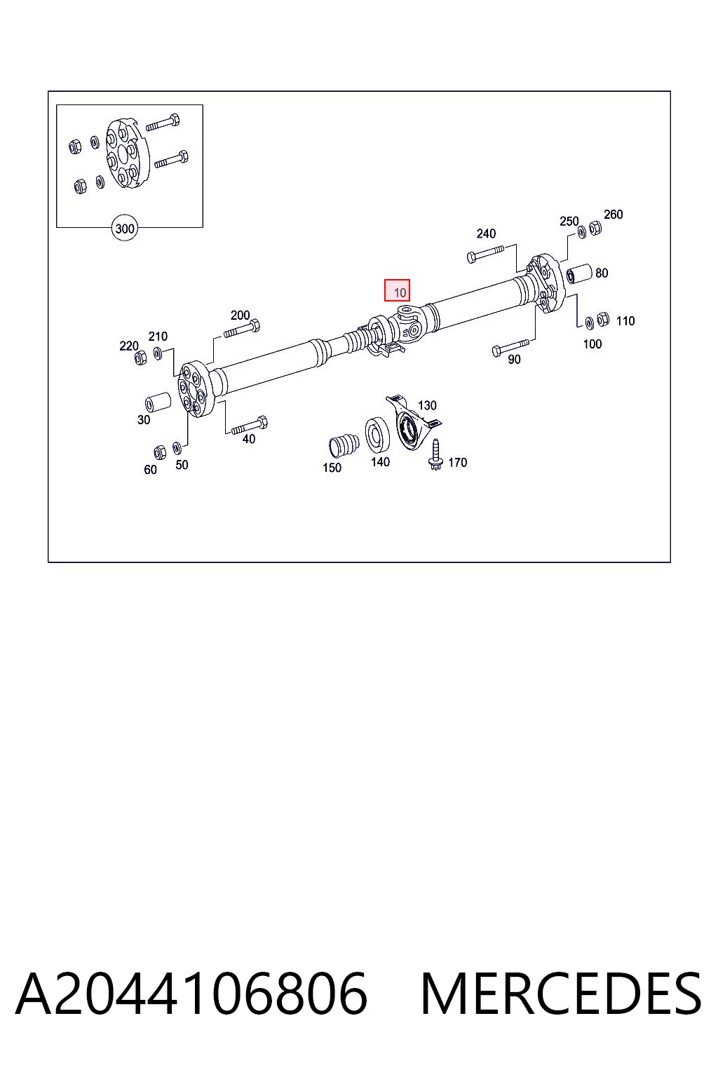 Wał Cardana tylny, kompletny Mercedes GLK SUV (X204) (2008 - 2015) cena, od 414,74 USD