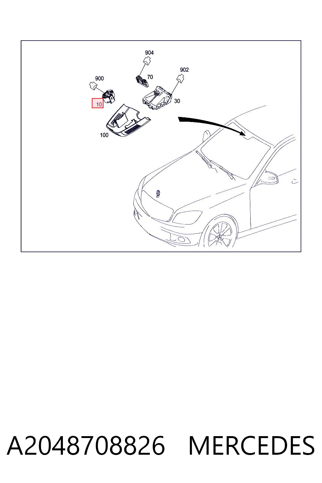 Czujnik deszczu do Mercedes C  W204