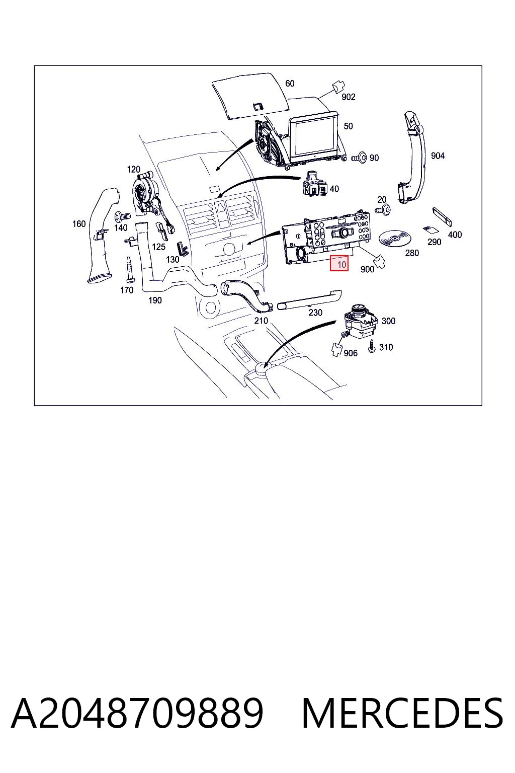 Radioodtwarzacz (radio AM/FM) Mercedes C sedana (W204) (2007 - 2014) cena, od 240,16 USD