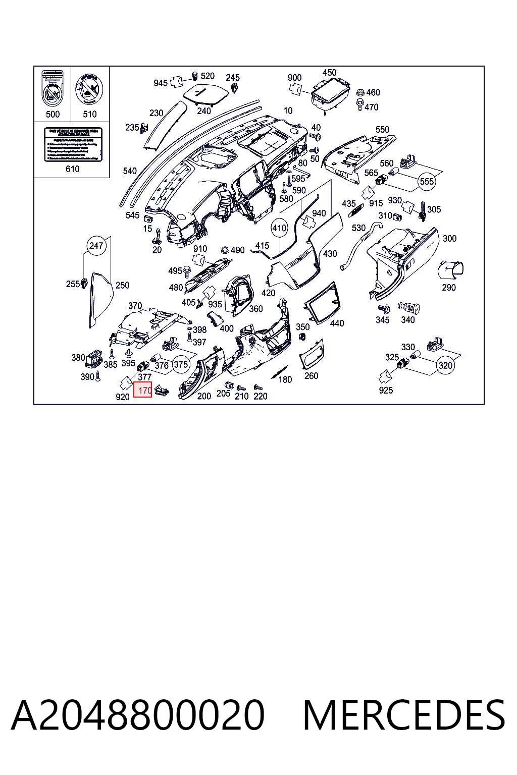 A2048800020 Mercedes