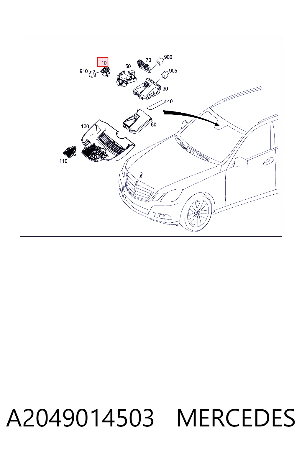 Czujnik deszczu Mercedes C sedana (W204) (2007 - 2014) cena, od 83,54 USD