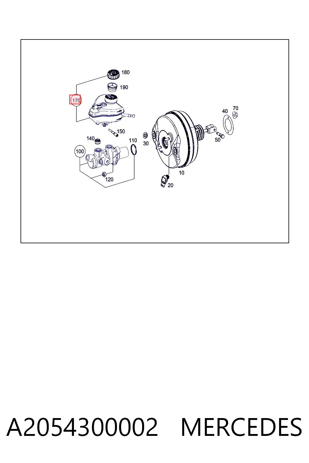 Zbiorniczek głównego cylindra hamulcowego (płynu hamulcowego) do Mercedes C  W205