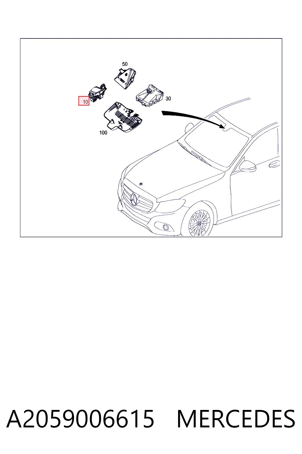 Czujnik deszczu Mercedes C sedana (W205) (2013 - 2021) cena, od 81,84 USD