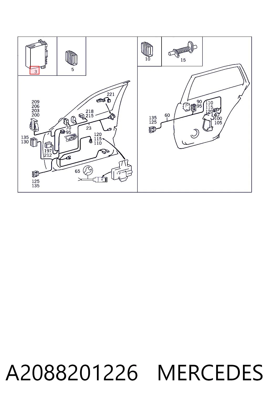 Blok komfortu do Mercedes CLK  C208