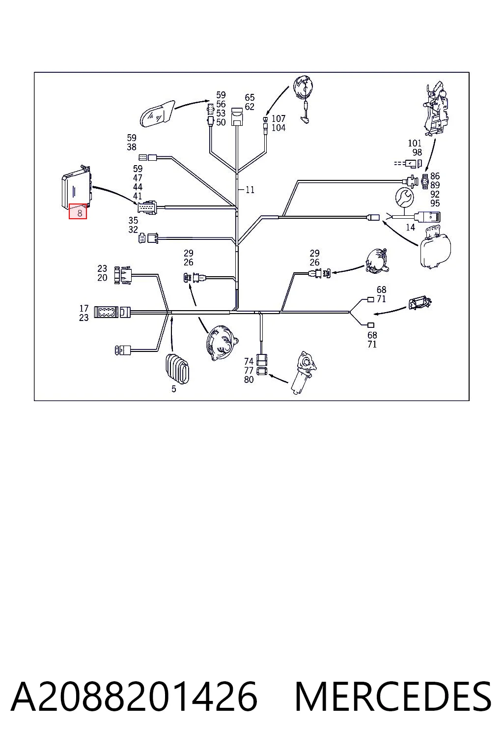 Blok komfortu Mercedes CLK coupe (C208) (1997 - 2002) cena, od 40,92 USD