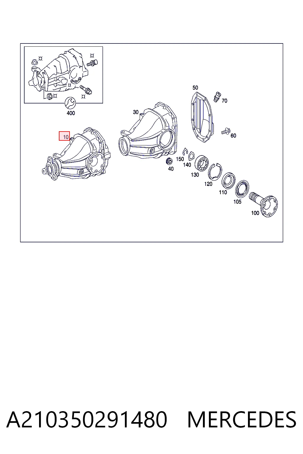 Reduktor mostu tylnego Mercedes C kombi (S202) (1996 - 2001) cena, od 216,14 USD