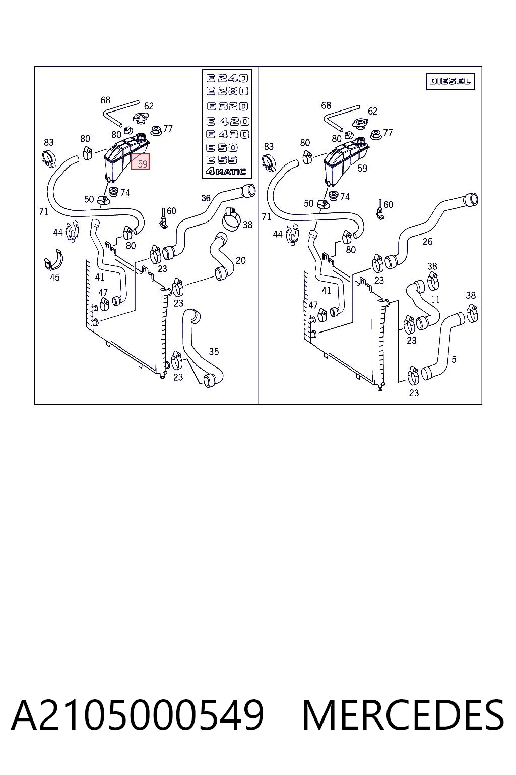 A2105000549 Mercedes