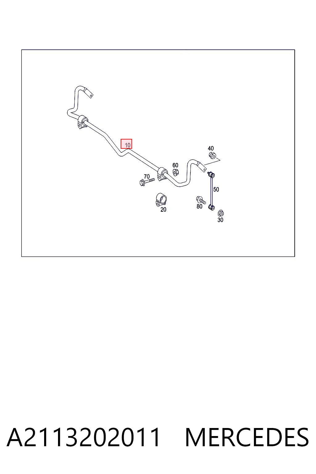 Stabilizator tylny do Mercedes CLS  C219