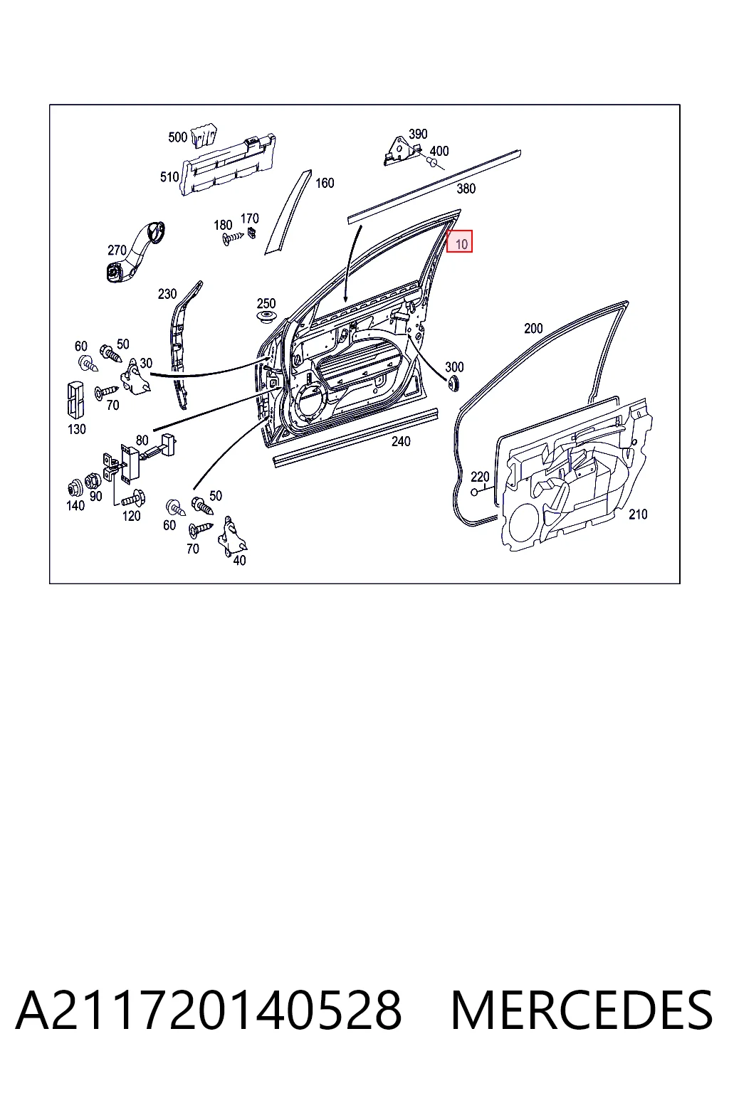 Drzwi przednie prawe Mercedes E kombi (S211) (2003 - 2009) cena, od 241,87 USD