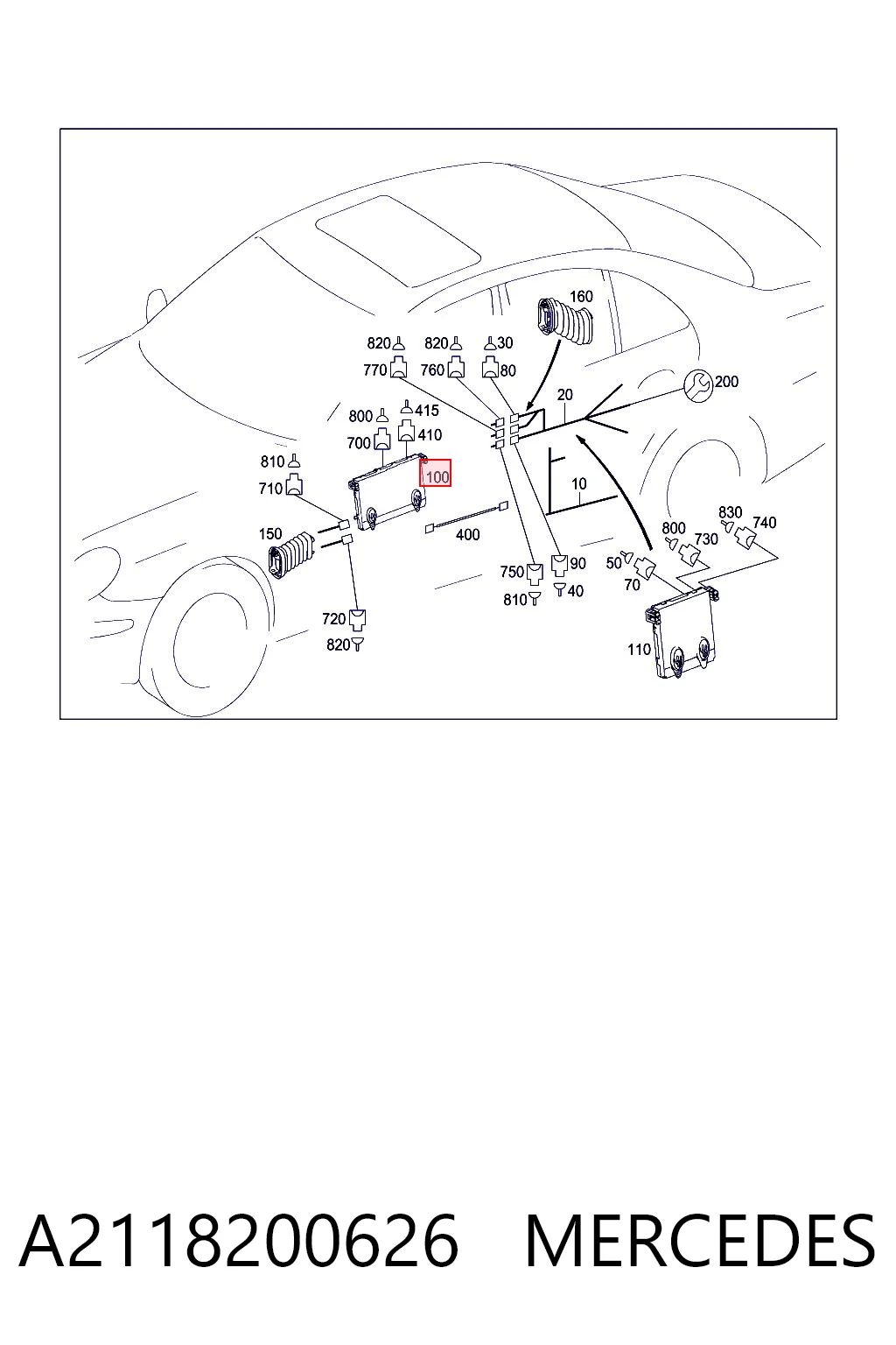 Blok komfortu do Mercedes E  S211