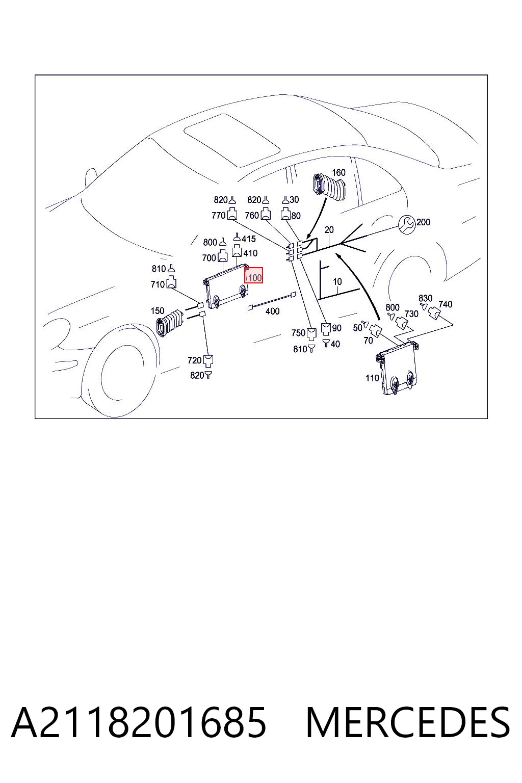 Blok komfortu Mercedes E kombi (S211) (2003 - 2009) cena, od 46,19 USD