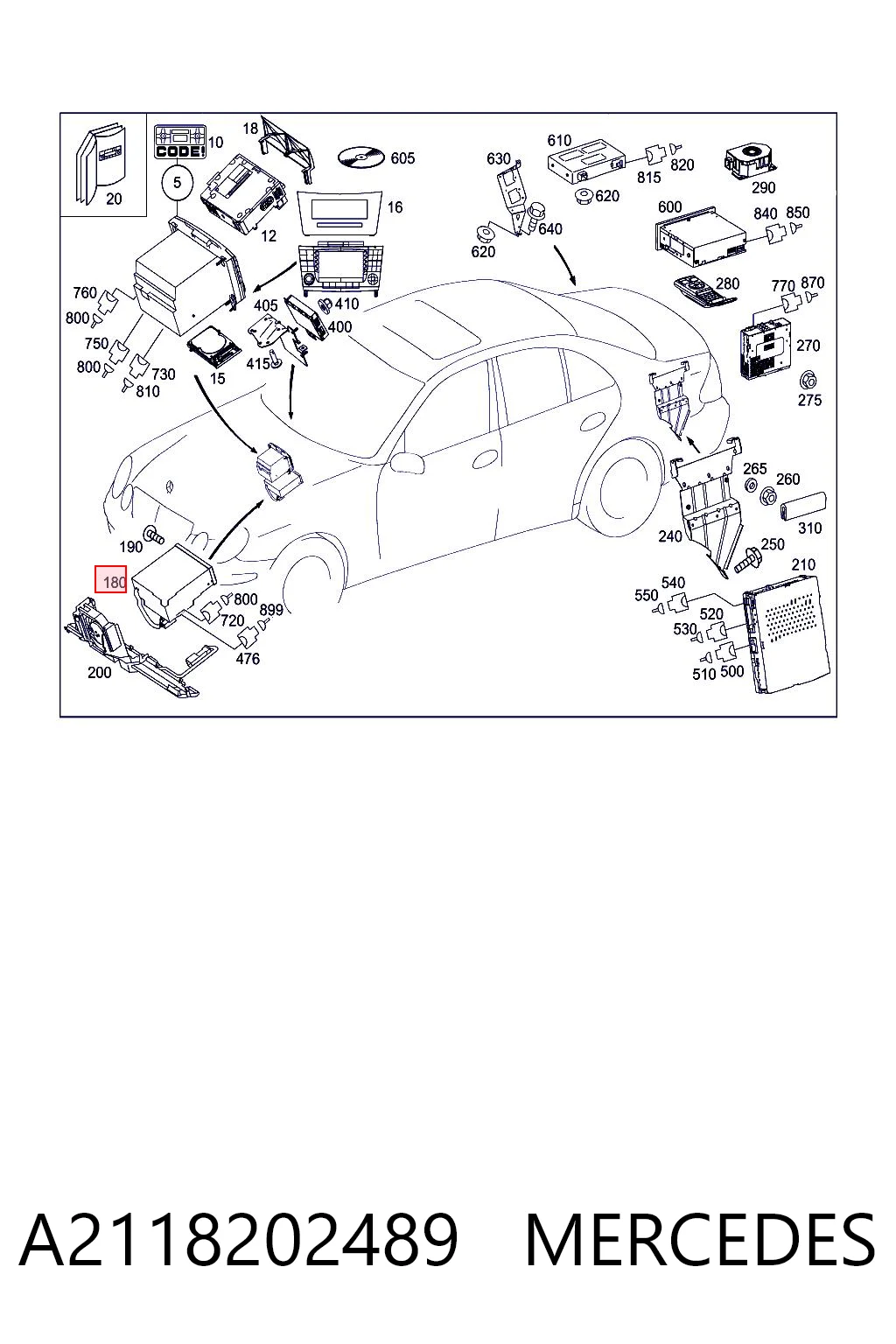 Radioodtwarzacz (radio AM/FM) Mercedes Sprinter II 3,5-t awangarda (906) (2006 - 2020) cena, od 85,13 USD