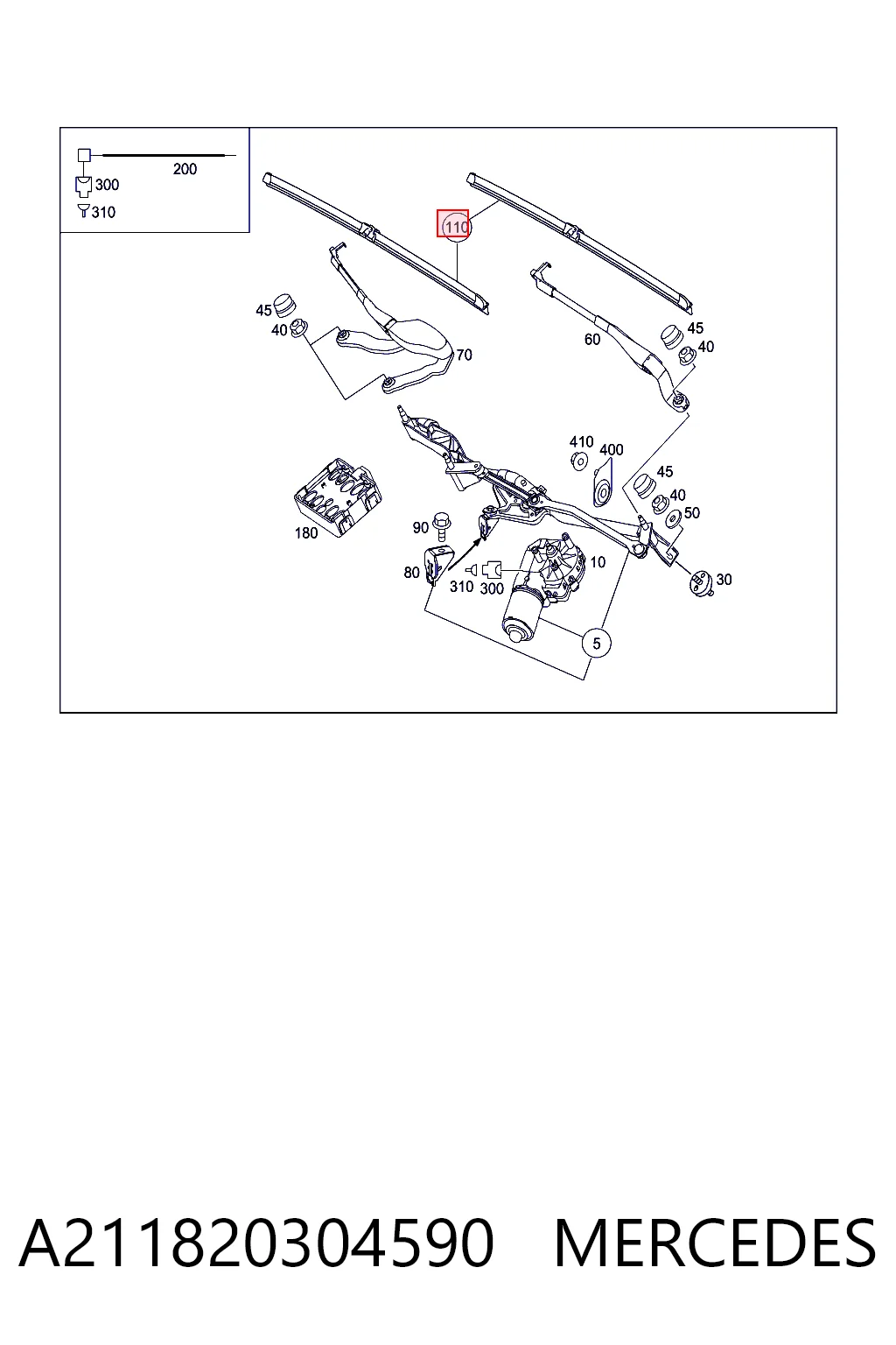 Pióro wycieraczki szyby przedniej, zestaw (2 szt.) Volkswagen Touareg II SUV (7P5, 7P6) (2010 - 2017) cena, od 41,14 USD
