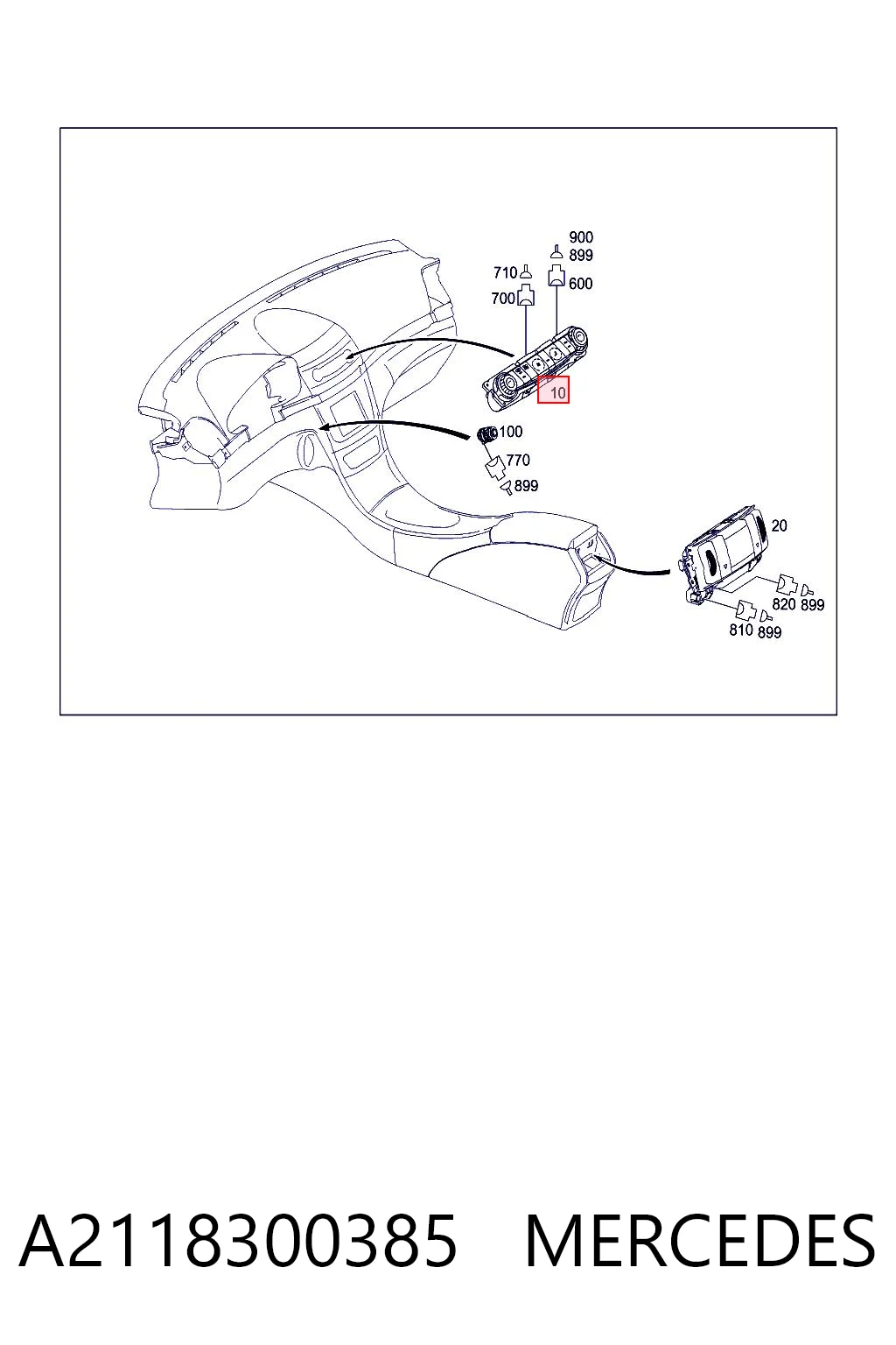 Sterownik trybów ogrzewania/klimatyzacji do Mercedes E  W211