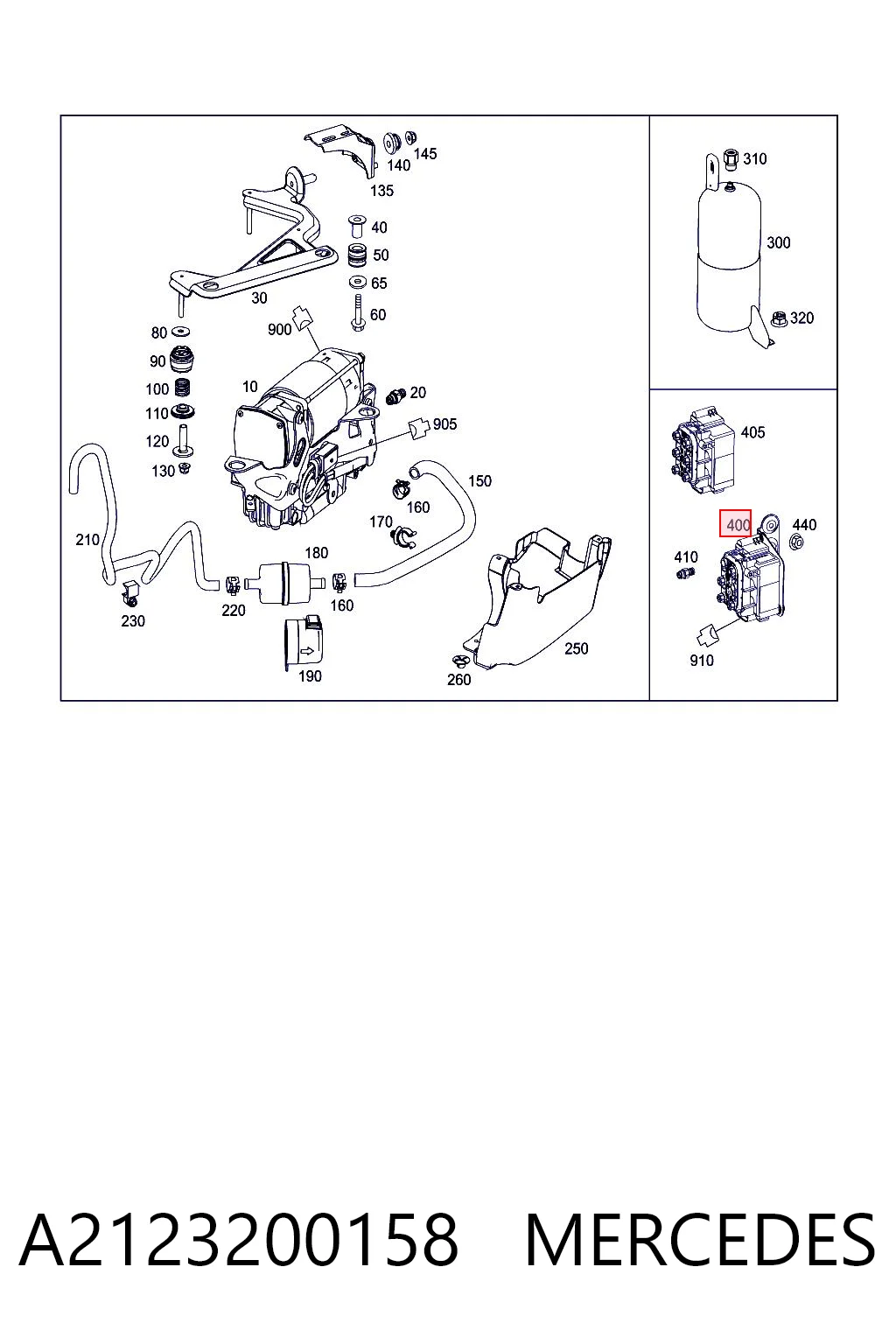 A2123200158 Mercedes Blok zaworów zawieszenia regulowanego
