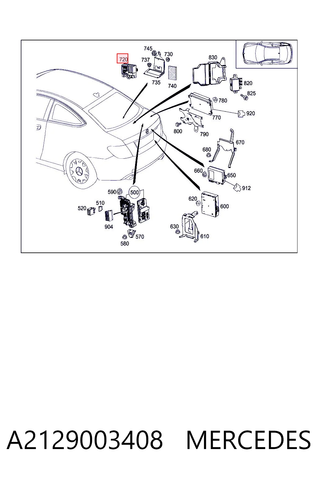 A2129003408 Mercedes Sterownik pompy paliwa