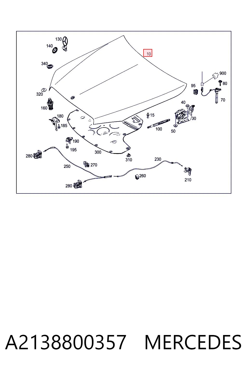 Maska silnika do Mercedes E  W213