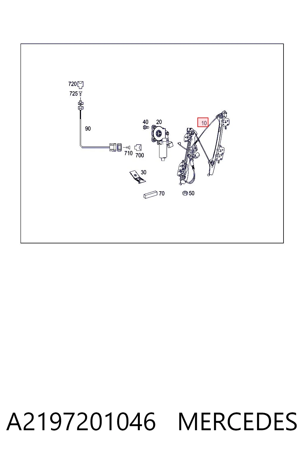 Mechanizm podnoszenia szyby drzwi przednich prawych do Mercedes CLS  C219