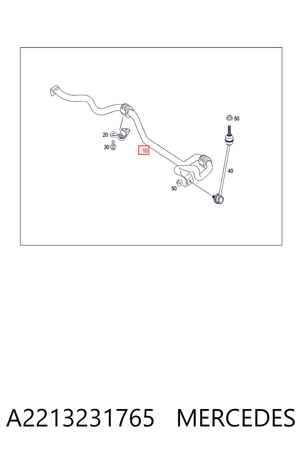 A2213231765 Mercedes Stabilizator przedni